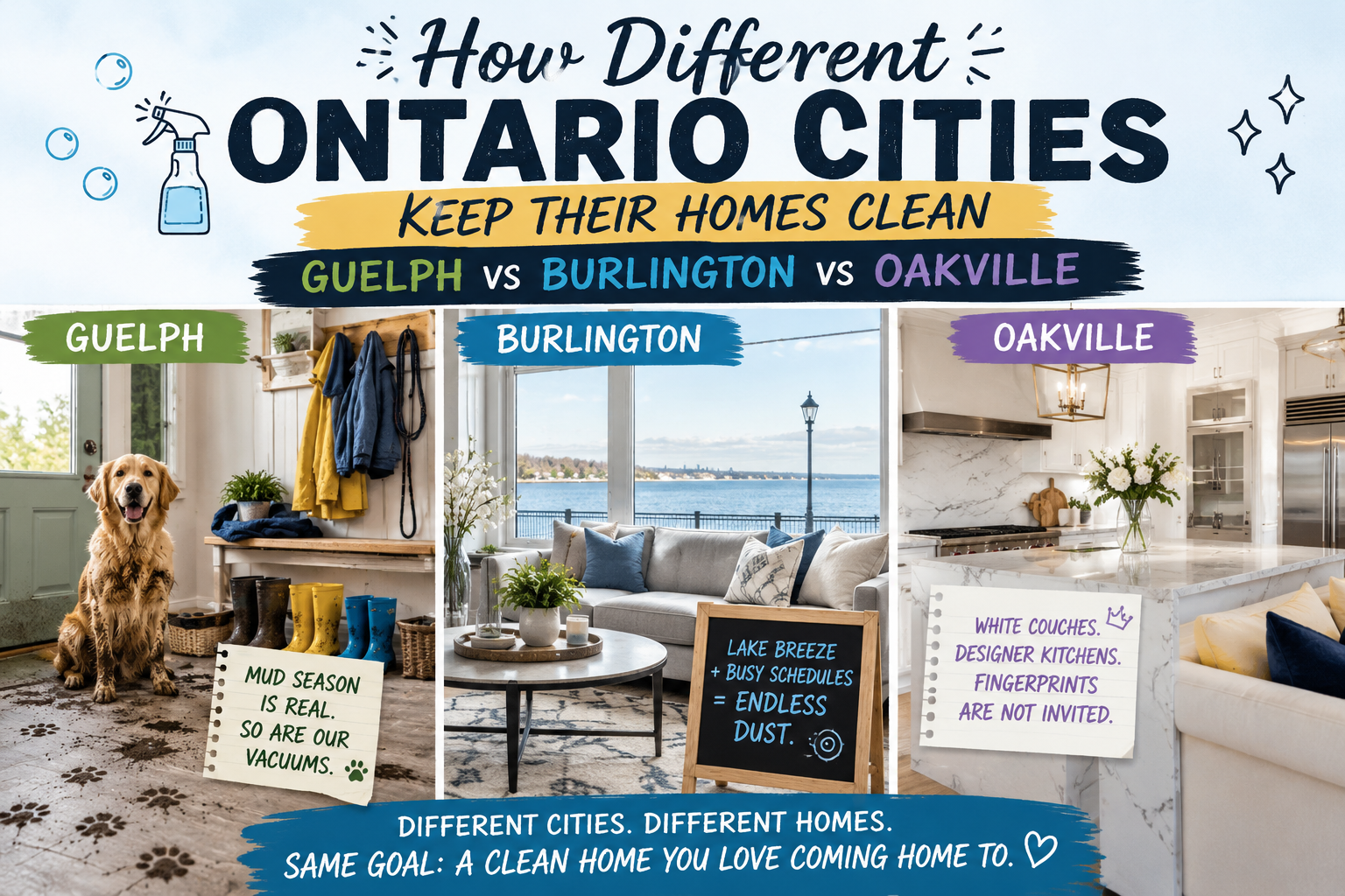 How Different Ontario Cities Keep Their Homes Clean (Guelph vs Burlington vs Oakville)